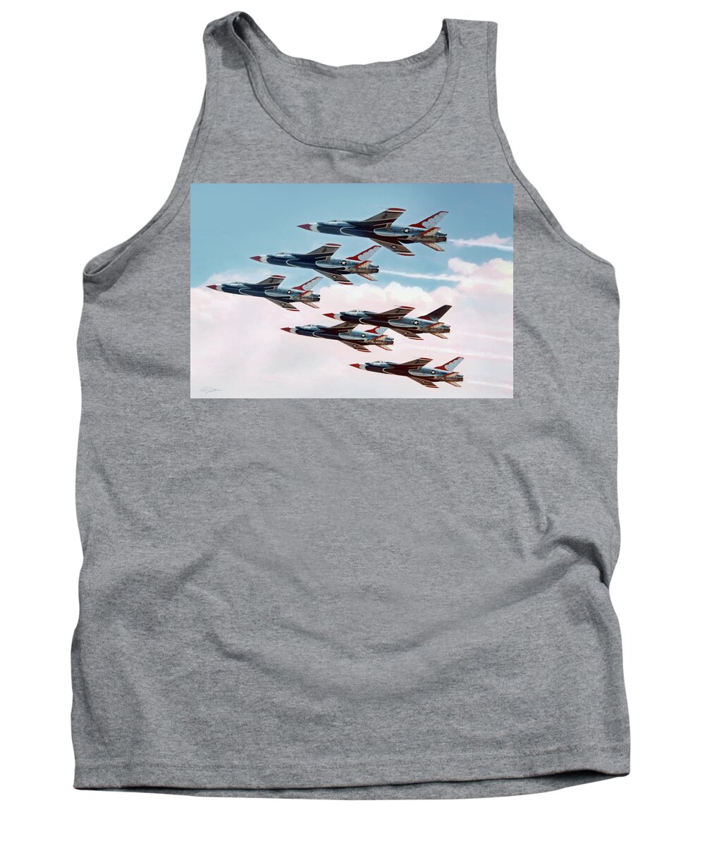 Aviation Tank Top featuring the digital art Sweet Thunder by Peter Chilelli