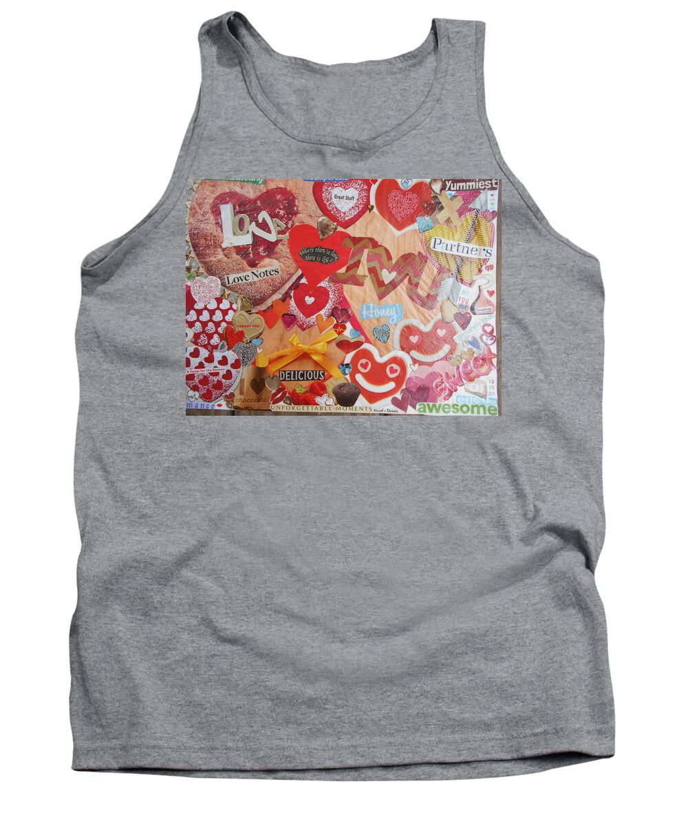 Sweet Tank Top featuring the mixed media Sweety by Nancy Graham