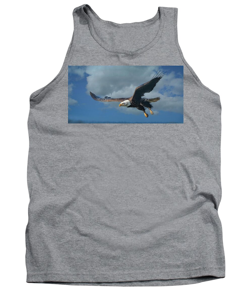 Bald Eagle Tank Top featuring the photograph Swooping in by Jeanette Mahoney