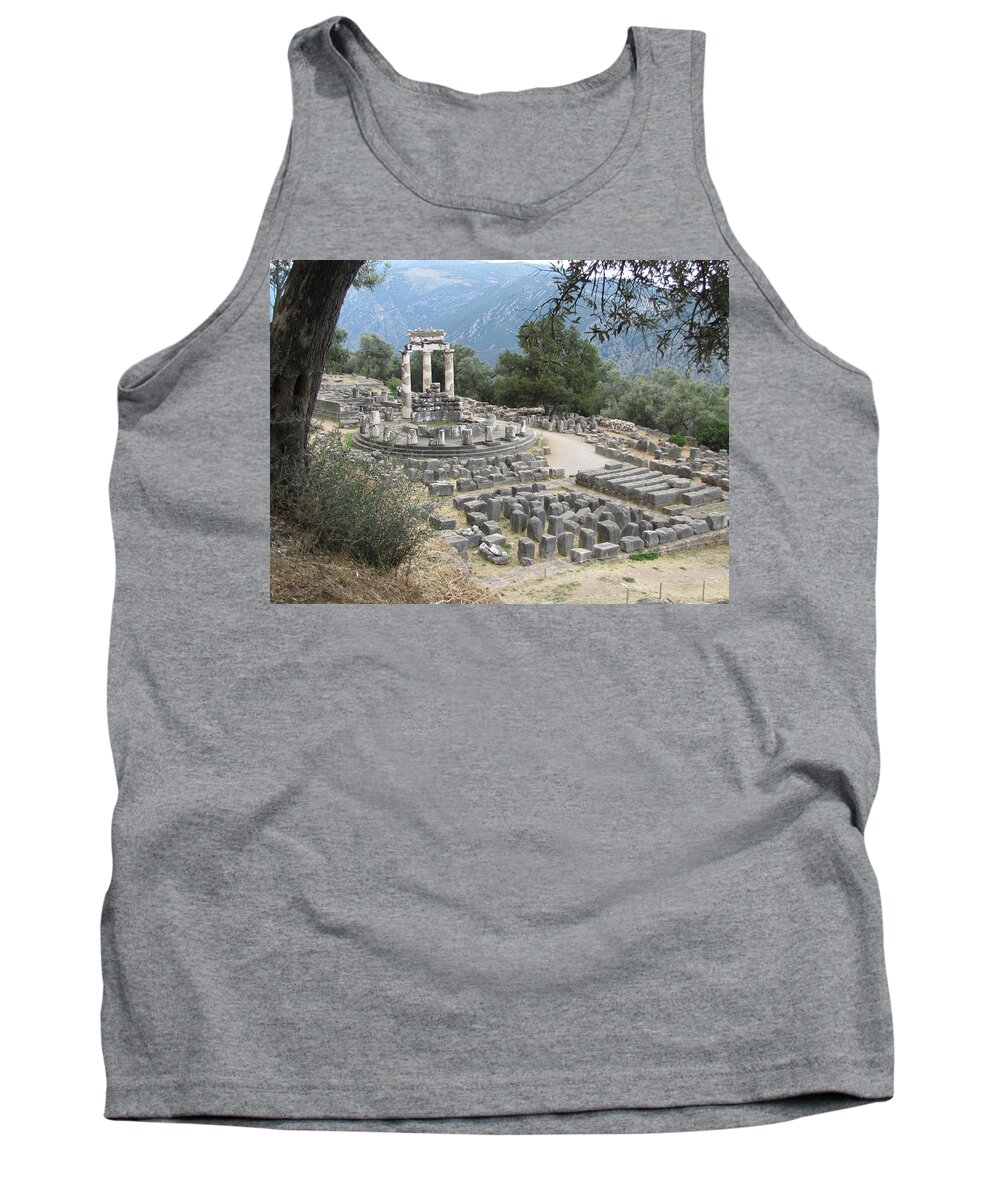 Athena Tank Top featuring the photograph Temple of Athena at Delphi by David Bader