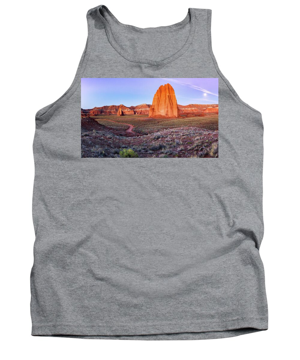 American Tank Top featuring the photograph Temple of the Sun Lower Cathedral Valley by Alex Mironyuk