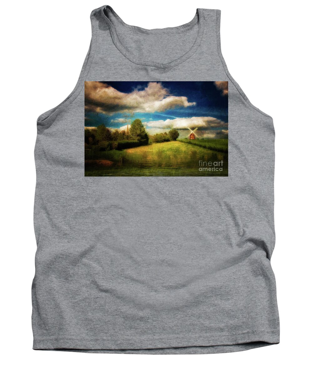 Pond Tank Top featuring the photograph Thaxted With Millpond by Jack Torcello