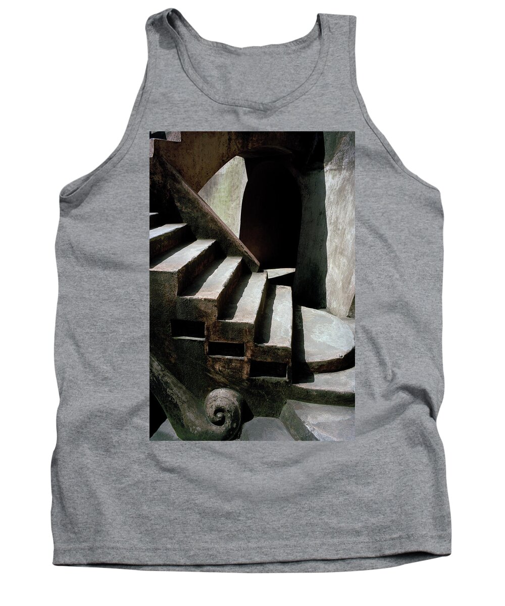 Chiaroscuro Tank Top featuring the photograph The Ancient Stair Of Mystery by Shaun Higson