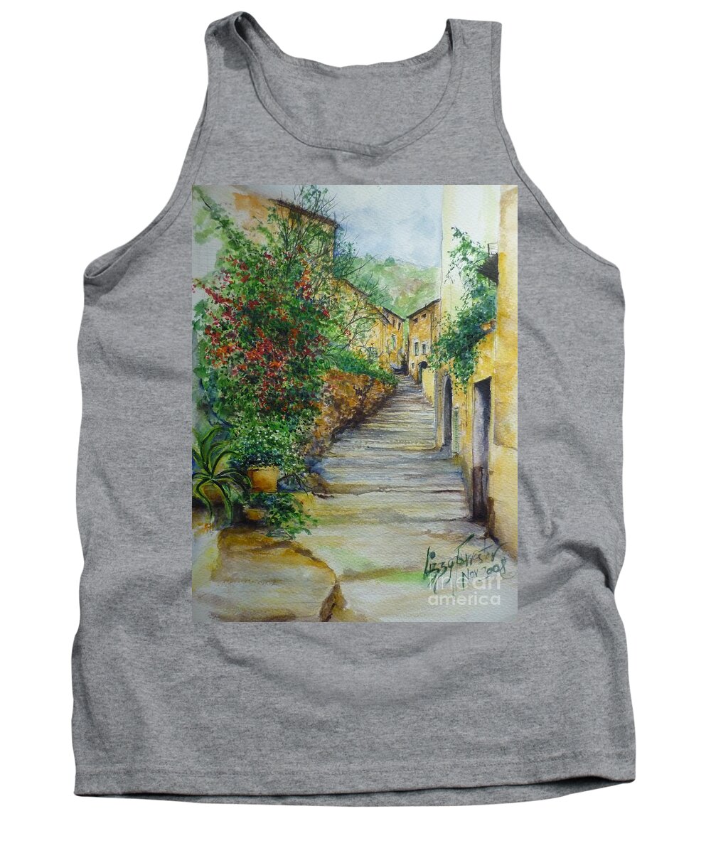 Original Paintings Of Mallorca Tank Top featuring the painting The Balearics typical Spain by Lizzy Forrester