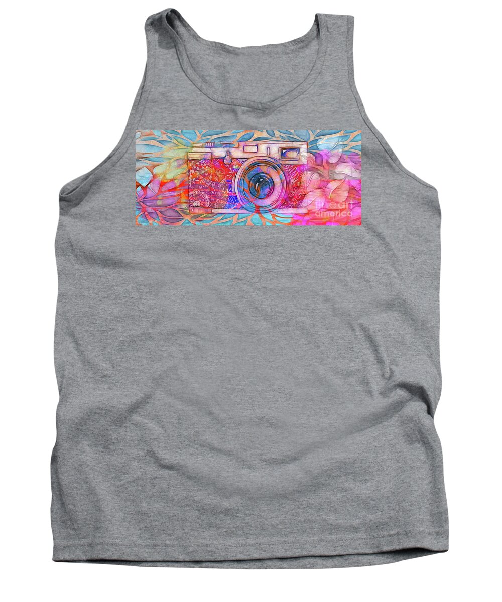 Camera Tank Top featuring the digital art The Camera - 02v2 by Variance Collections