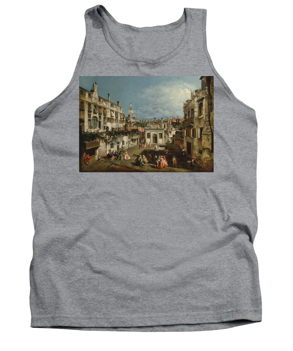 Michele Marieschi Tank Top featuring the painting The Campo san Gallo. Venice by Michele Marieschi