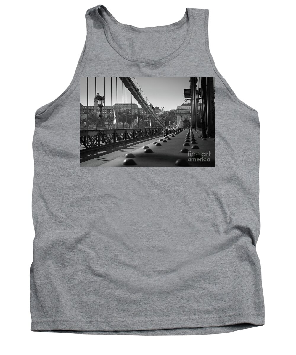 Chain Tank Top featuring the photograph The Chain Bridge, Danube Budapest by Perry Rodriguez