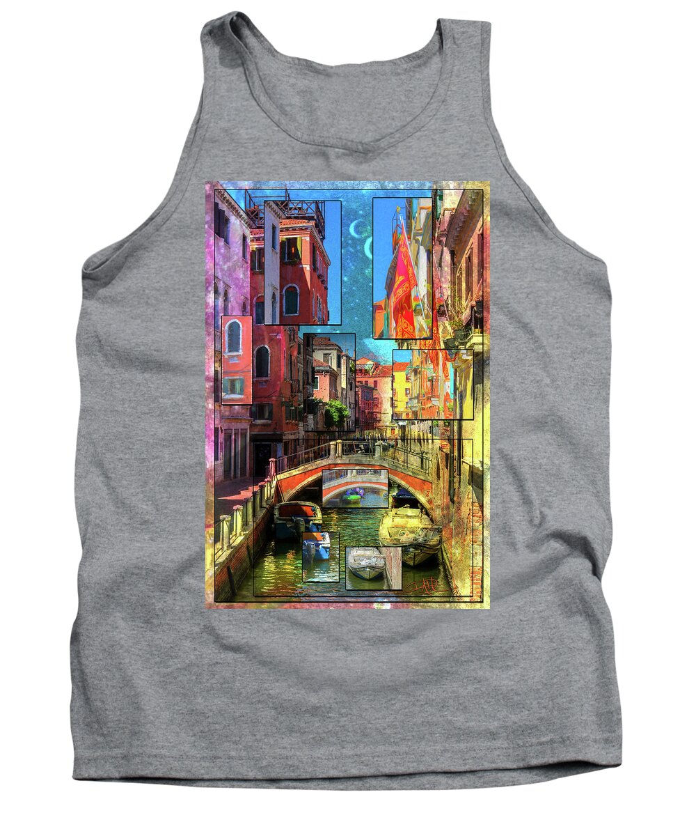 Grunge Tank Top featuring the digital art The channel by Ricardo Dominguez