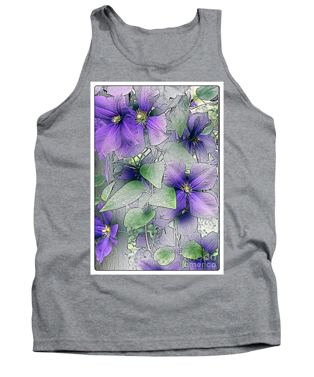 Purple Tank Top featuring the digital art The Color Purple by Nick Eagles