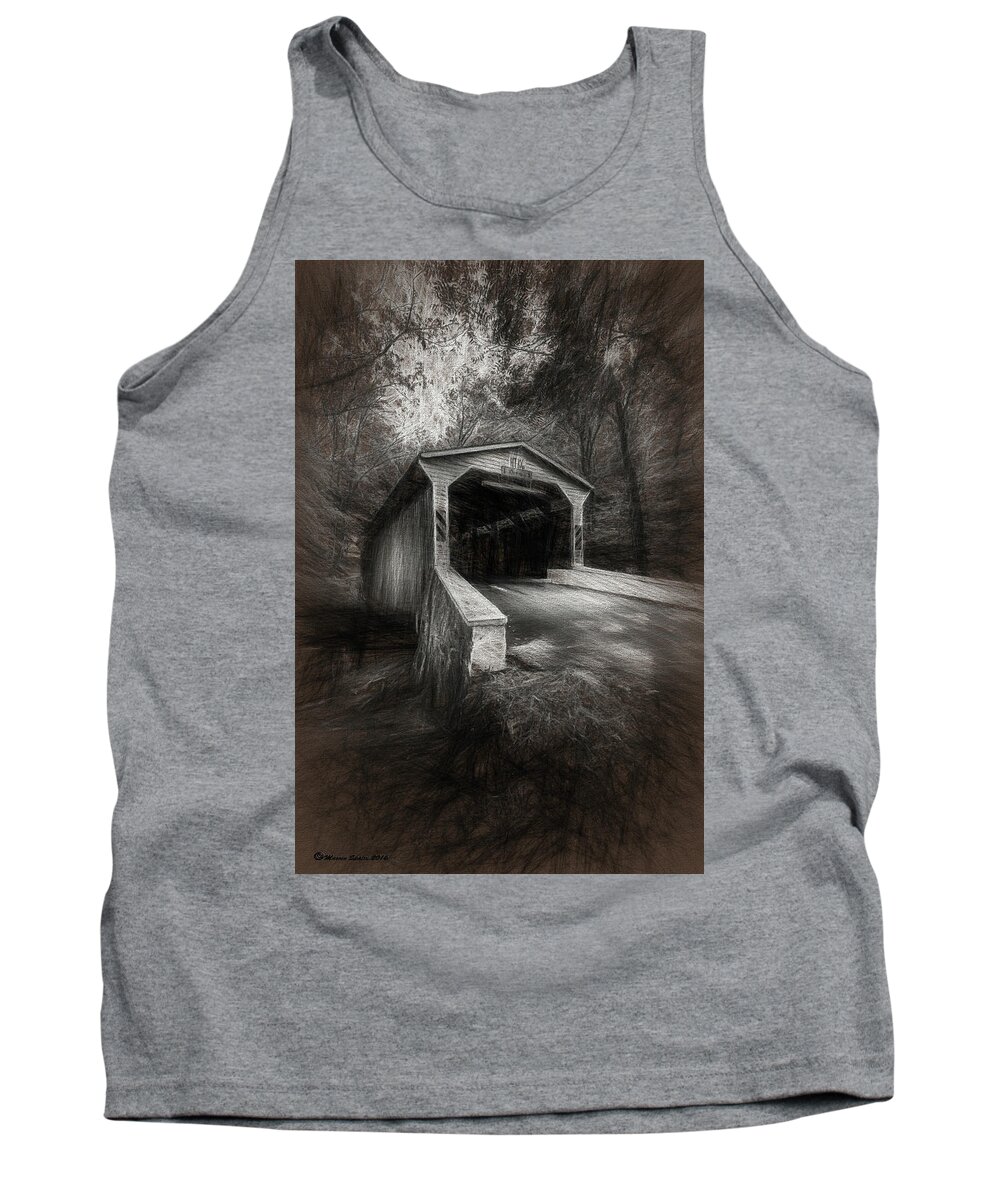 Marvin Saptes Tank Top featuring the photograph The Covered Bridge by Marvin Spates