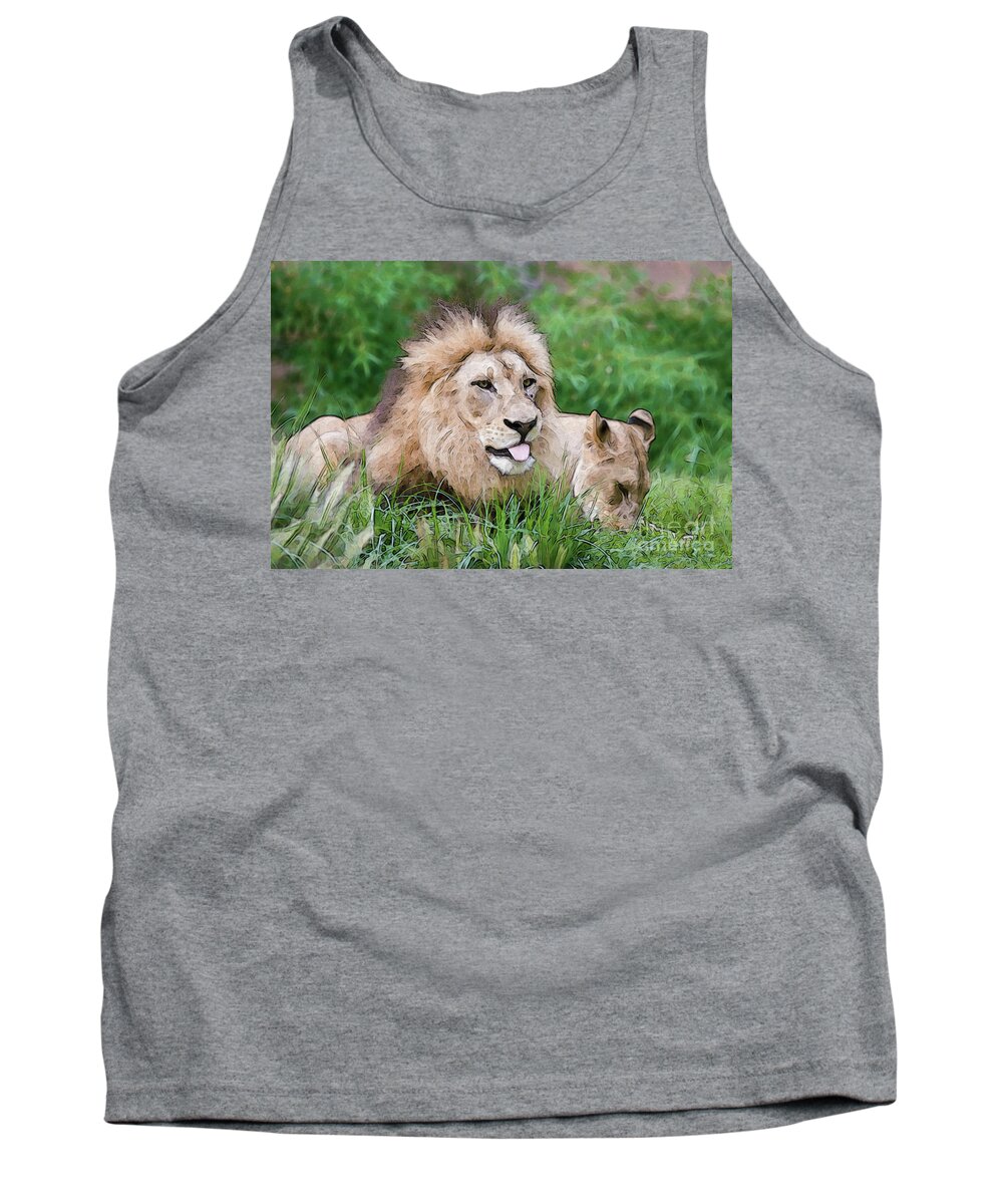 Cincinnati Zoo Tank Top featuring the photograph The Family by Ed Taylor