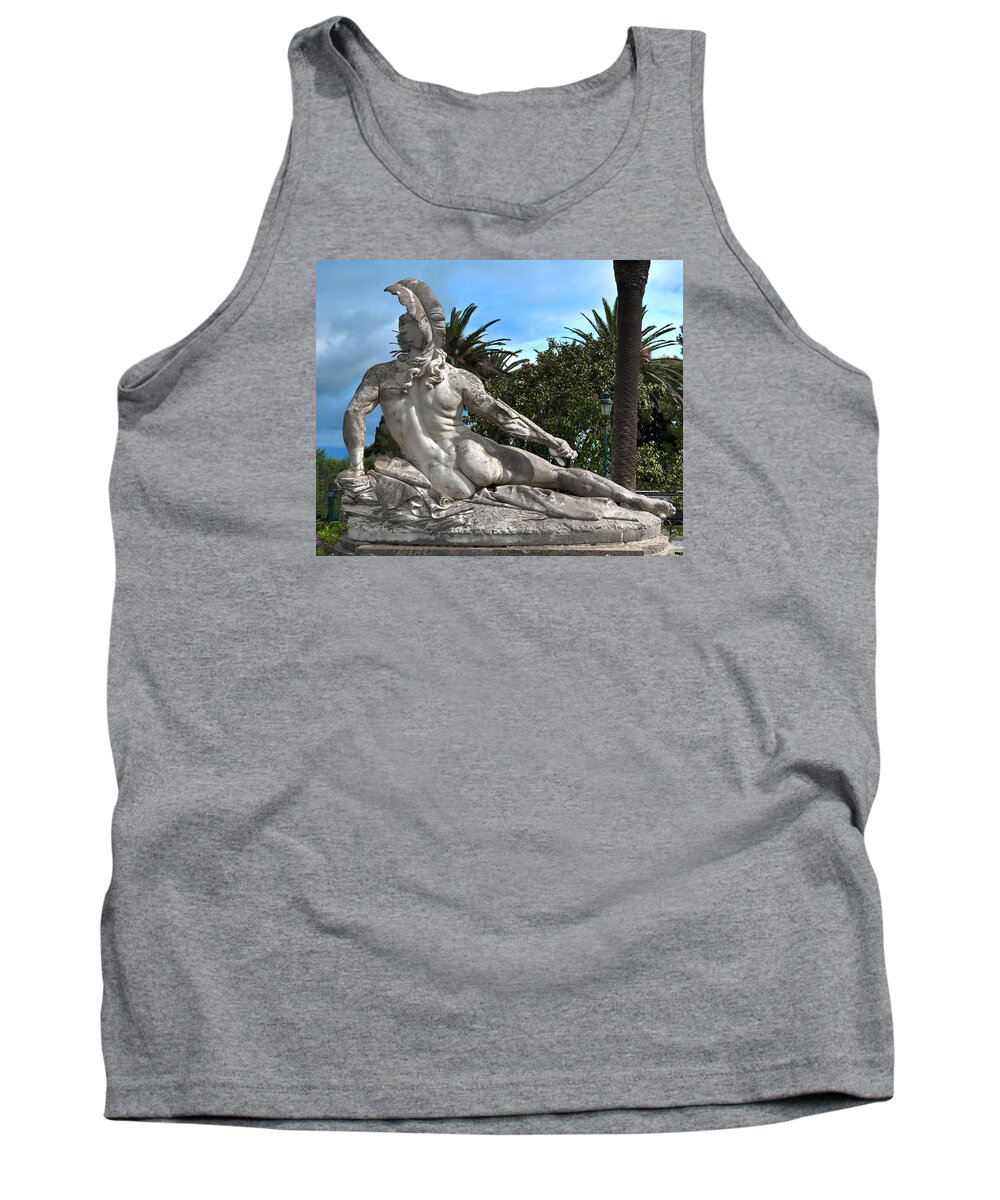 Statue Tank Top featuring the photograph The Feather by Richard Ortolano