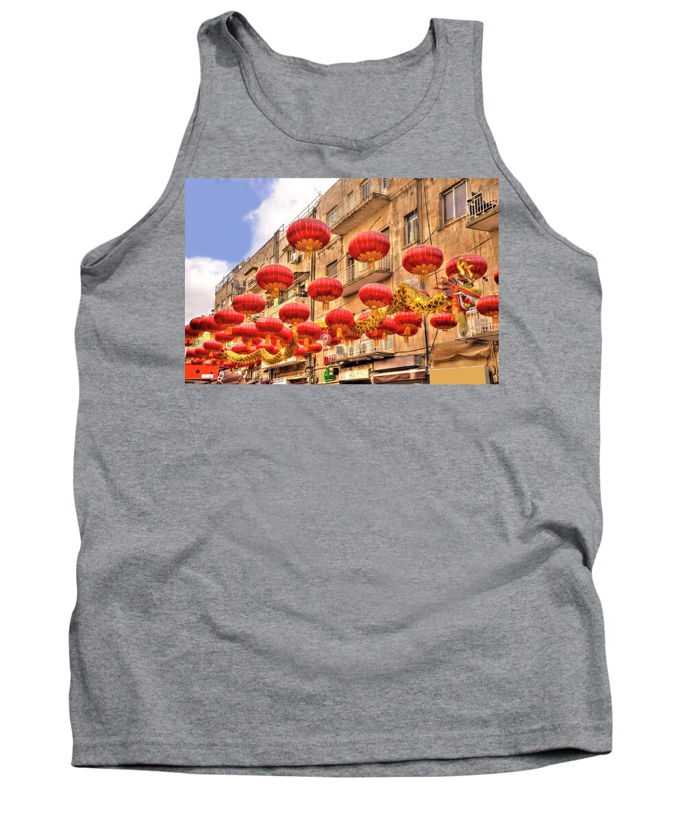 Street Tank Top featuring the photograph The Flying Dragon by Uri Baruch