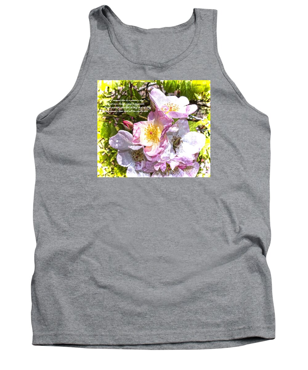 Rose Tank Top featuring the photograph The Frailty of Summer Roses and of Love by Brenda Kean