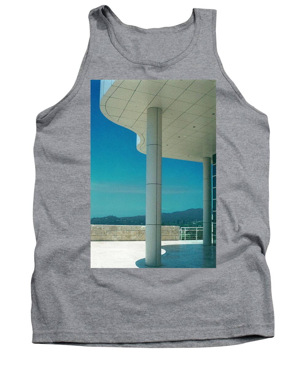 Architecture Tank Top featuring the photograph The Getty Panel 2 of Triptyck by Steve Karol