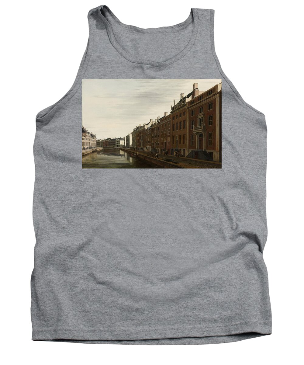 Painting Tank Top featuring the painting The Golden Bend in the Herengracht, Amsterdam, Seen from the West, 1672 by Vincent Monozlay