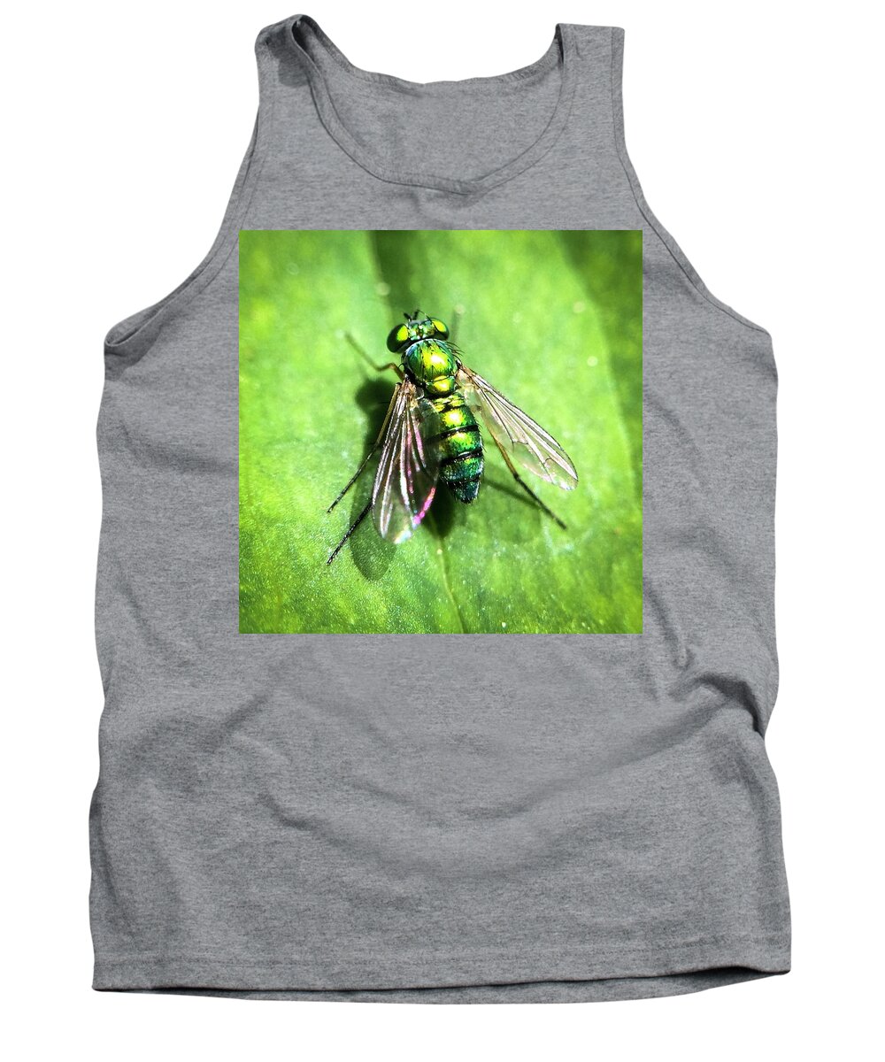 Fly Tank Top featuring the photograph The Greenest by Terri Hart-Ellis