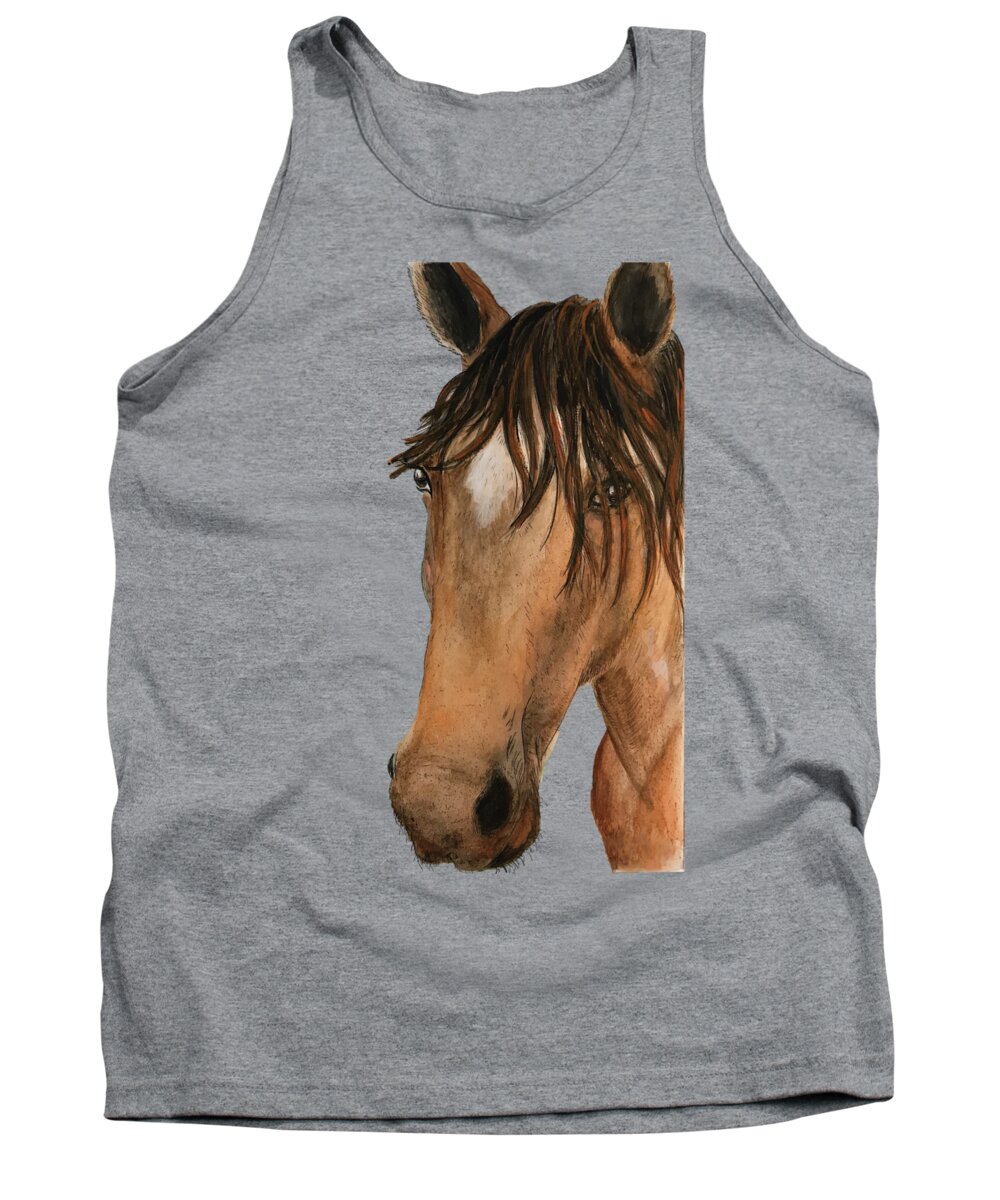 Horse Tank Top featuring the painting The horse by Ella Boughton