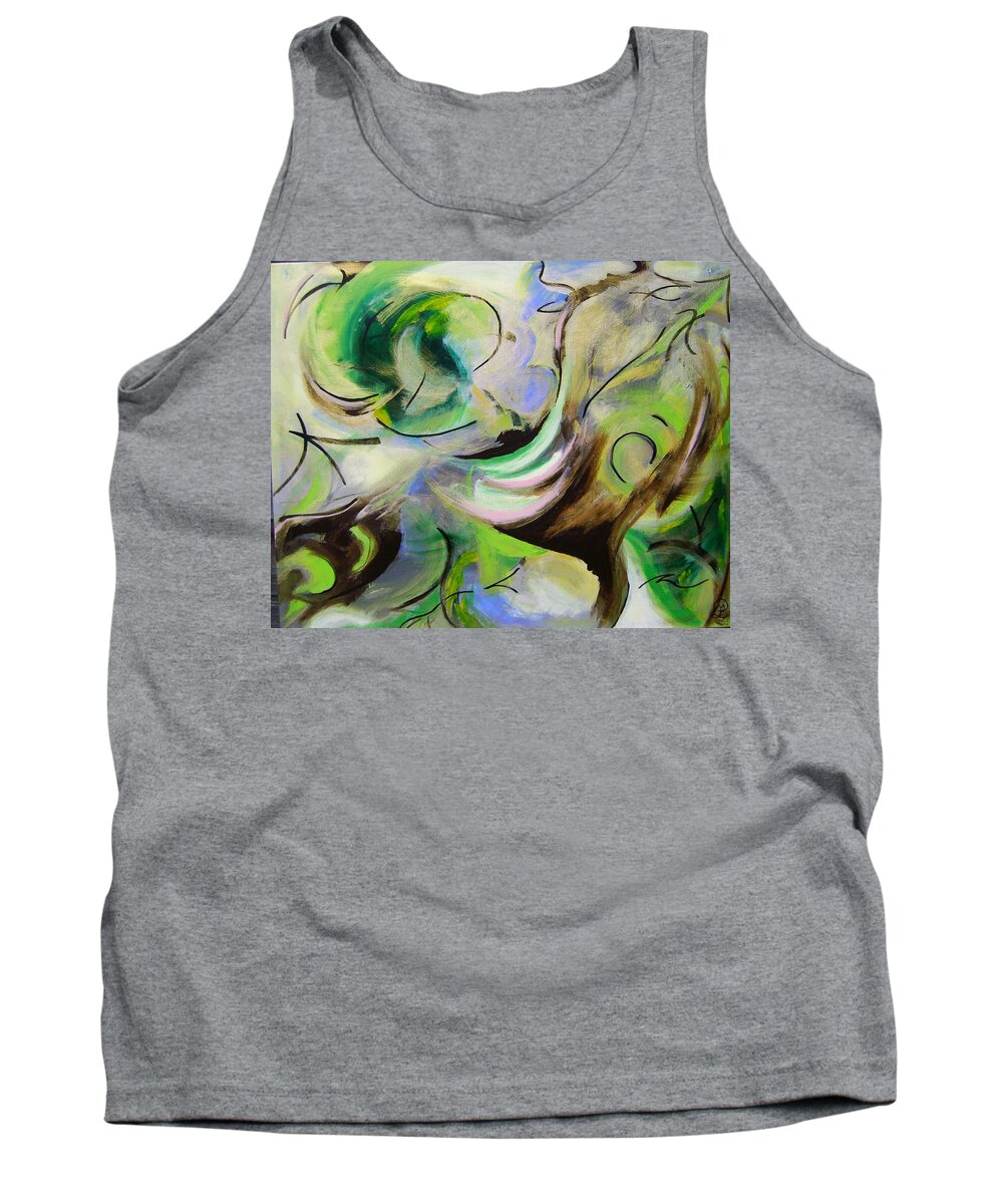 The Luminous Force Of Nature Tank Top featuring the painting the Luminous Force of Nature by Therese Legere