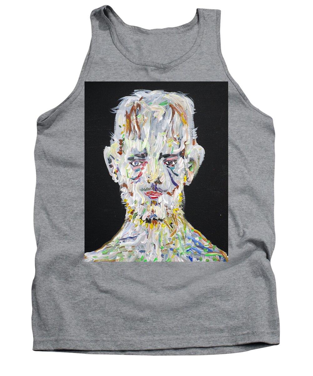 Man Tank Top featuring the painting The Man Who Tried To Become A Mountain by Fabrizio Cassetta