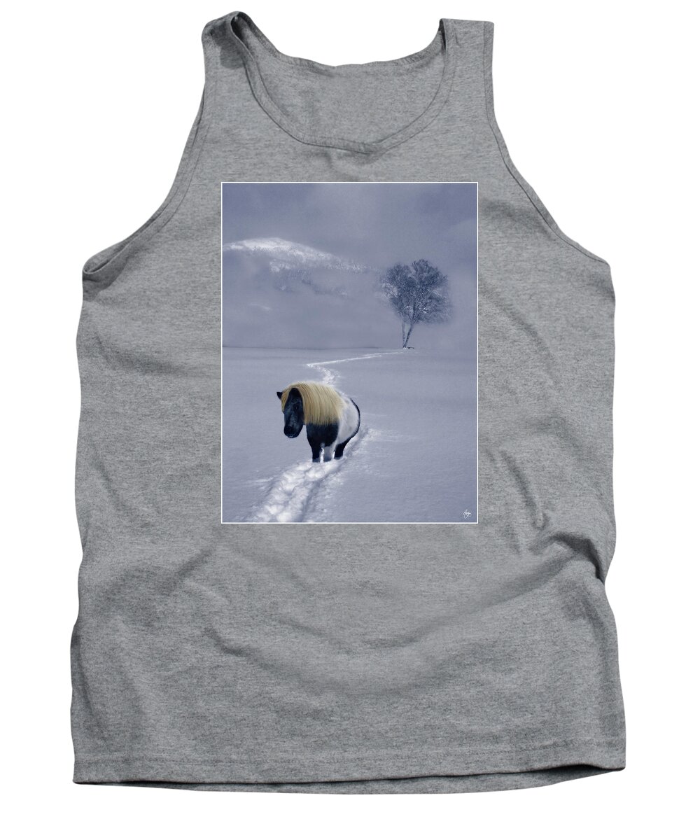 Birch Tank Top featuring the photograph The Mane and the Mountain by Wayne King