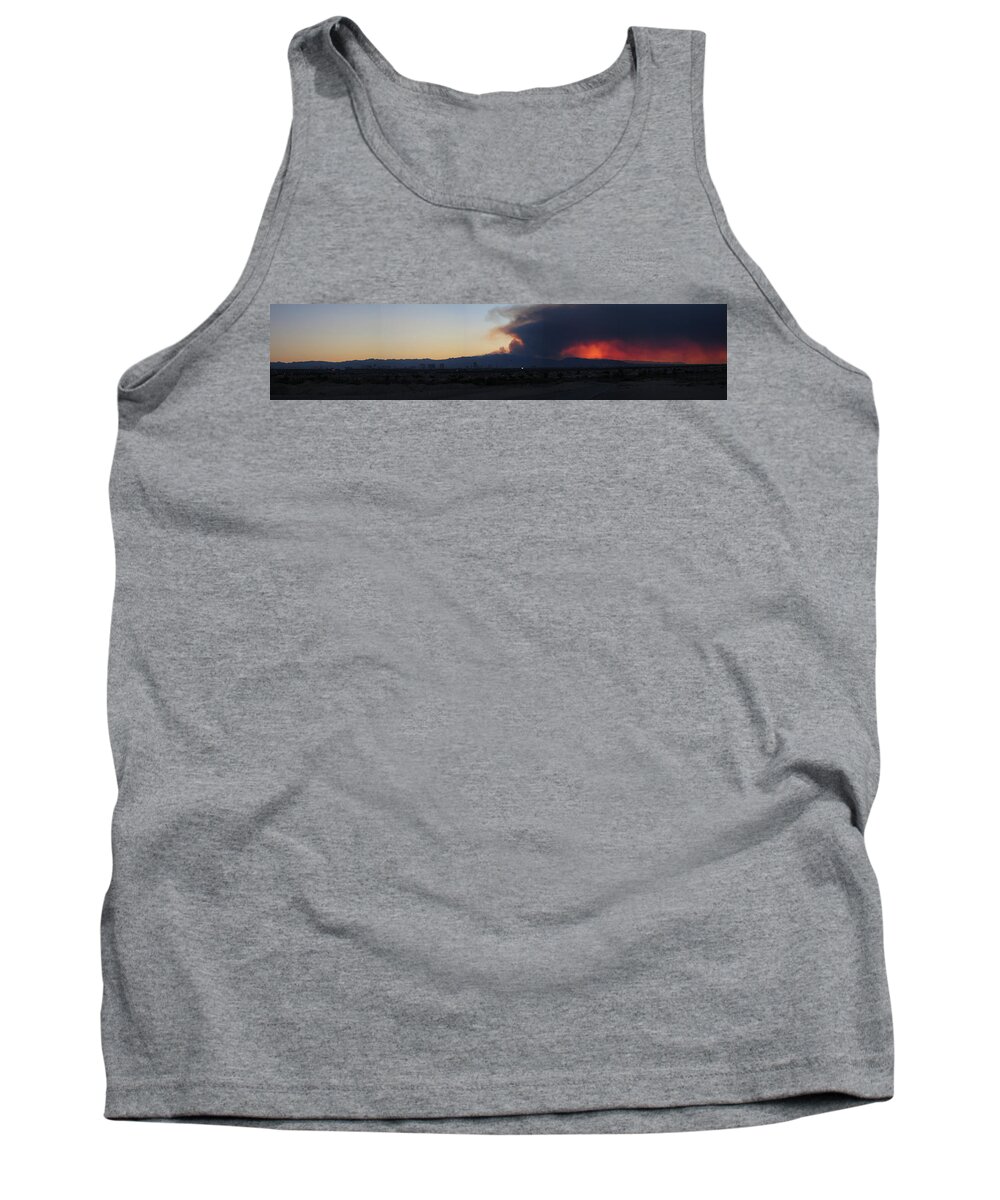 Tank Top featuring the photograph The Mount Charleston Fire by Carl Wilkerson