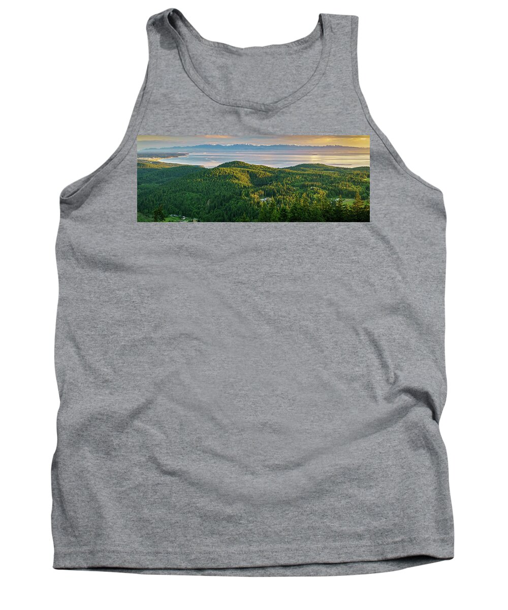 Mountains Tank Top featuring the photograph The Olympics from Mt Erie by Ken Stanback