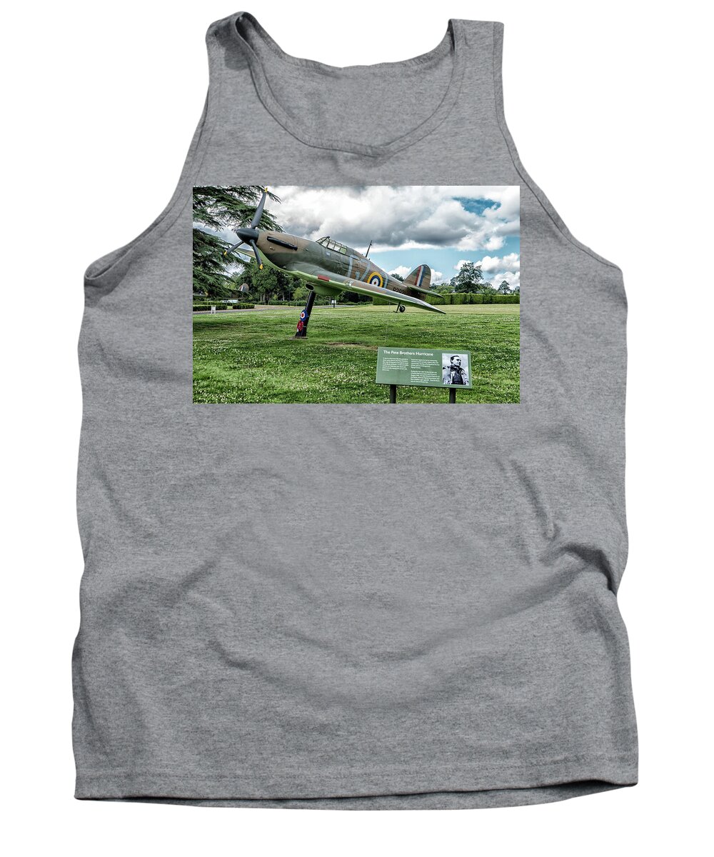 Air Commodore Peter Malam 'pete' Brothers Tank Top featuring the photograph The Pete Brothers Hurricane by Alan Toepfer