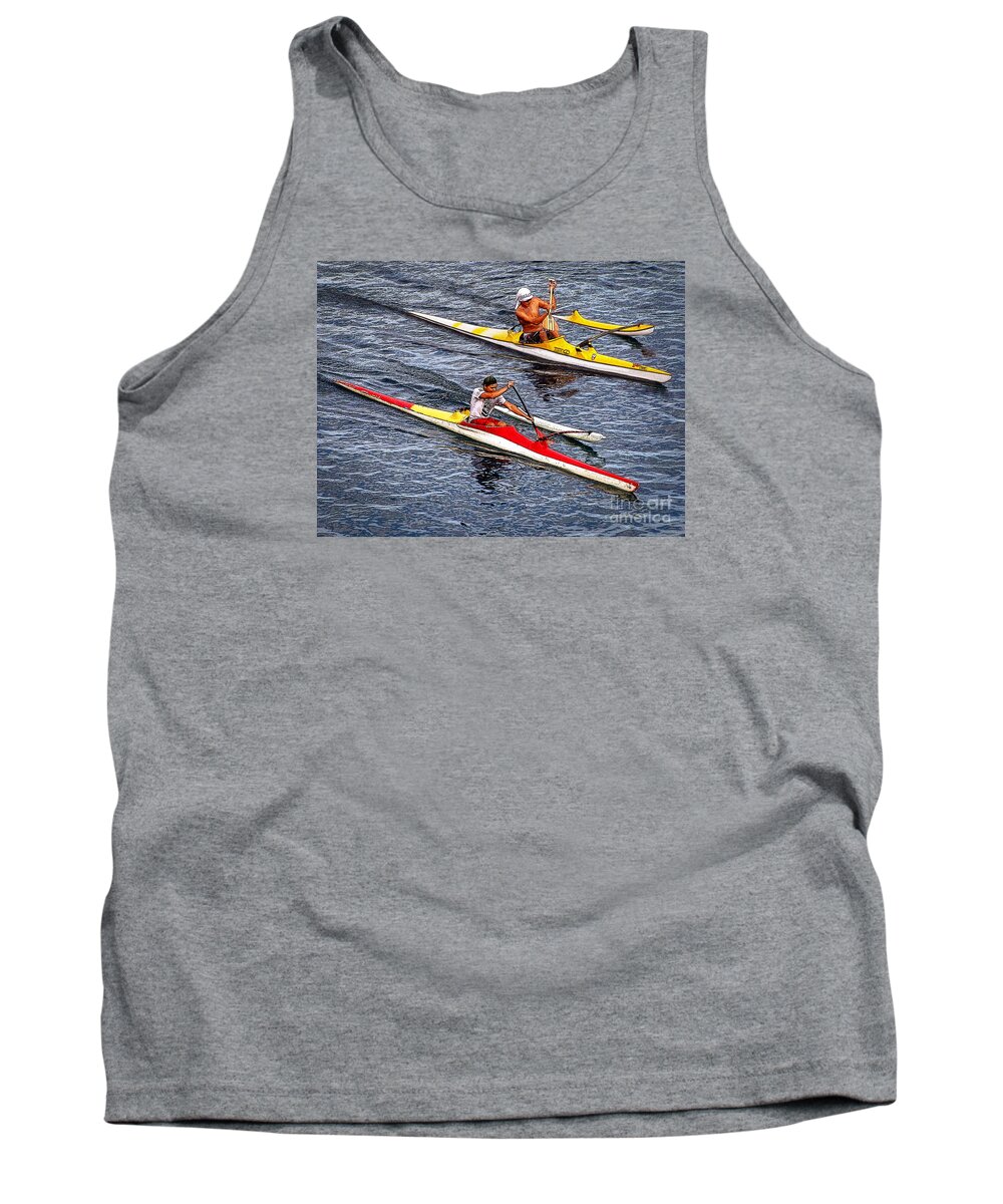 Sport Tank Top featuring the photograph The Race Is On by Sue Melvin