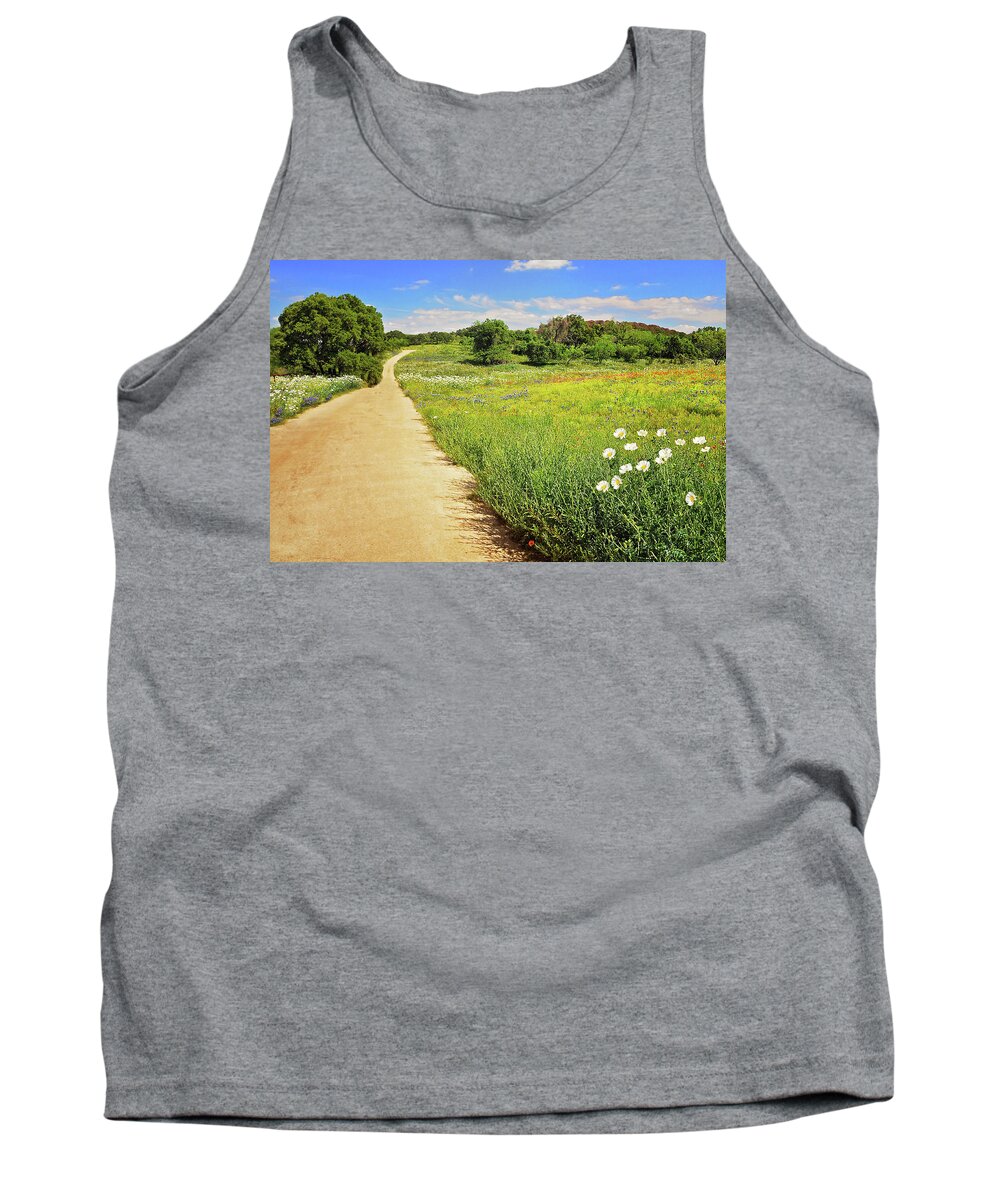Spring Tank Top featuring the photograph The Road Home by Lynn Bauer