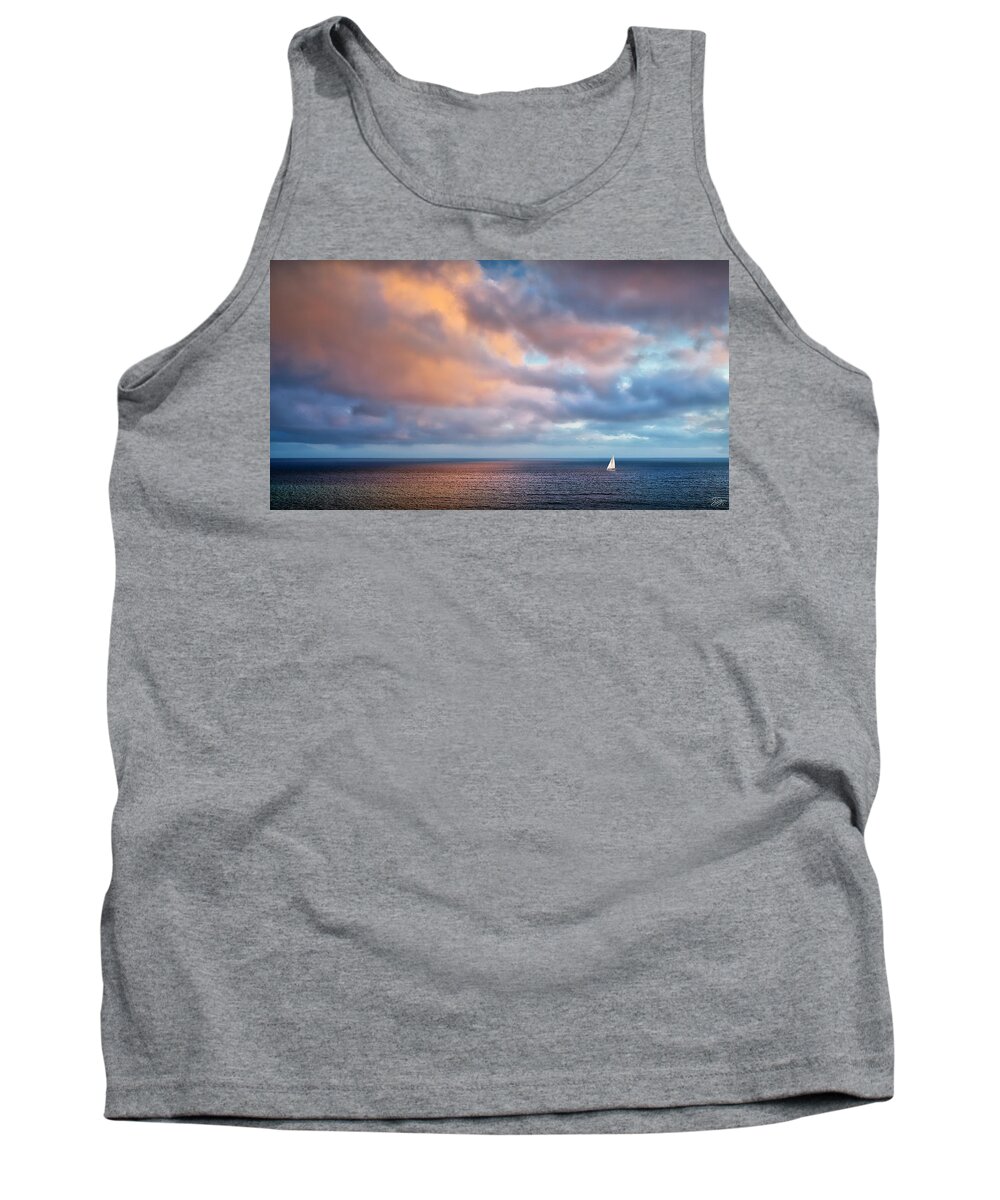 Pacific Ocean Tank Top featuring the photograph The Sea At Peace by Endre Balogh