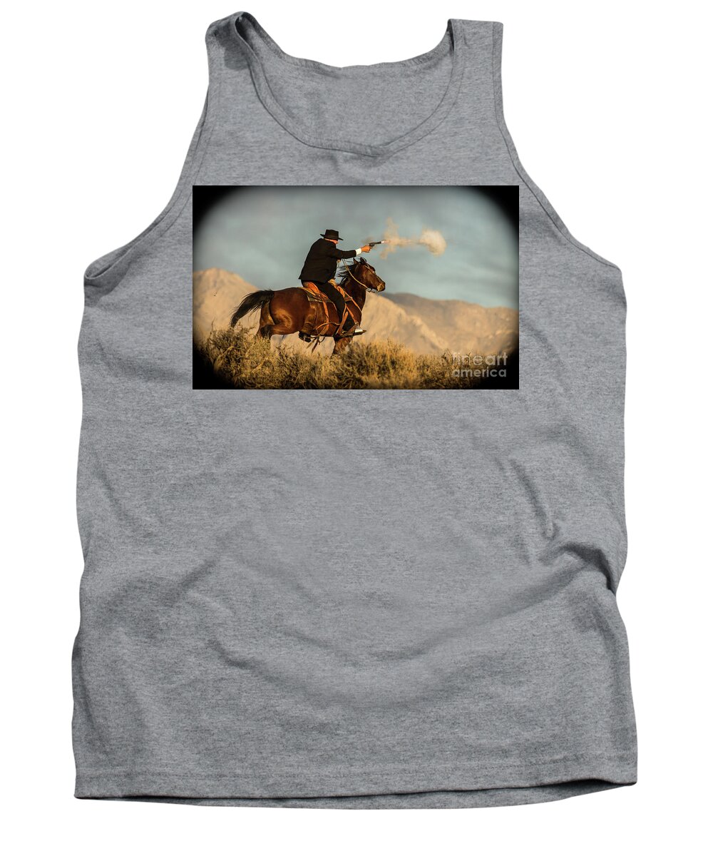 Hannah Tank Top featuring the photograph The Sharp Shooter Western Art by Kaylyn Franks by Kaylyn Franks