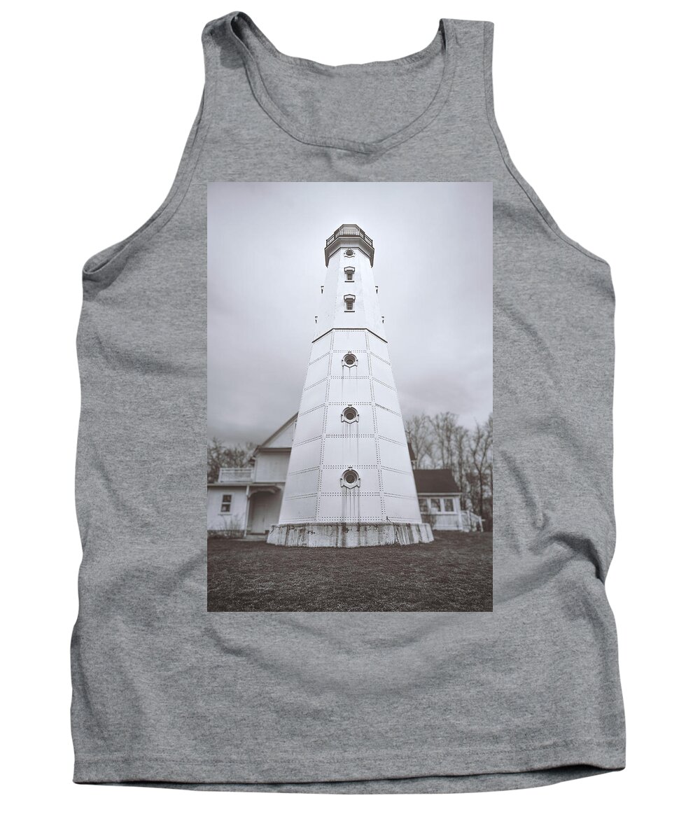 North Point Lighthouse Tank Top featuring the photograph The Steel Tower by Scott Norris