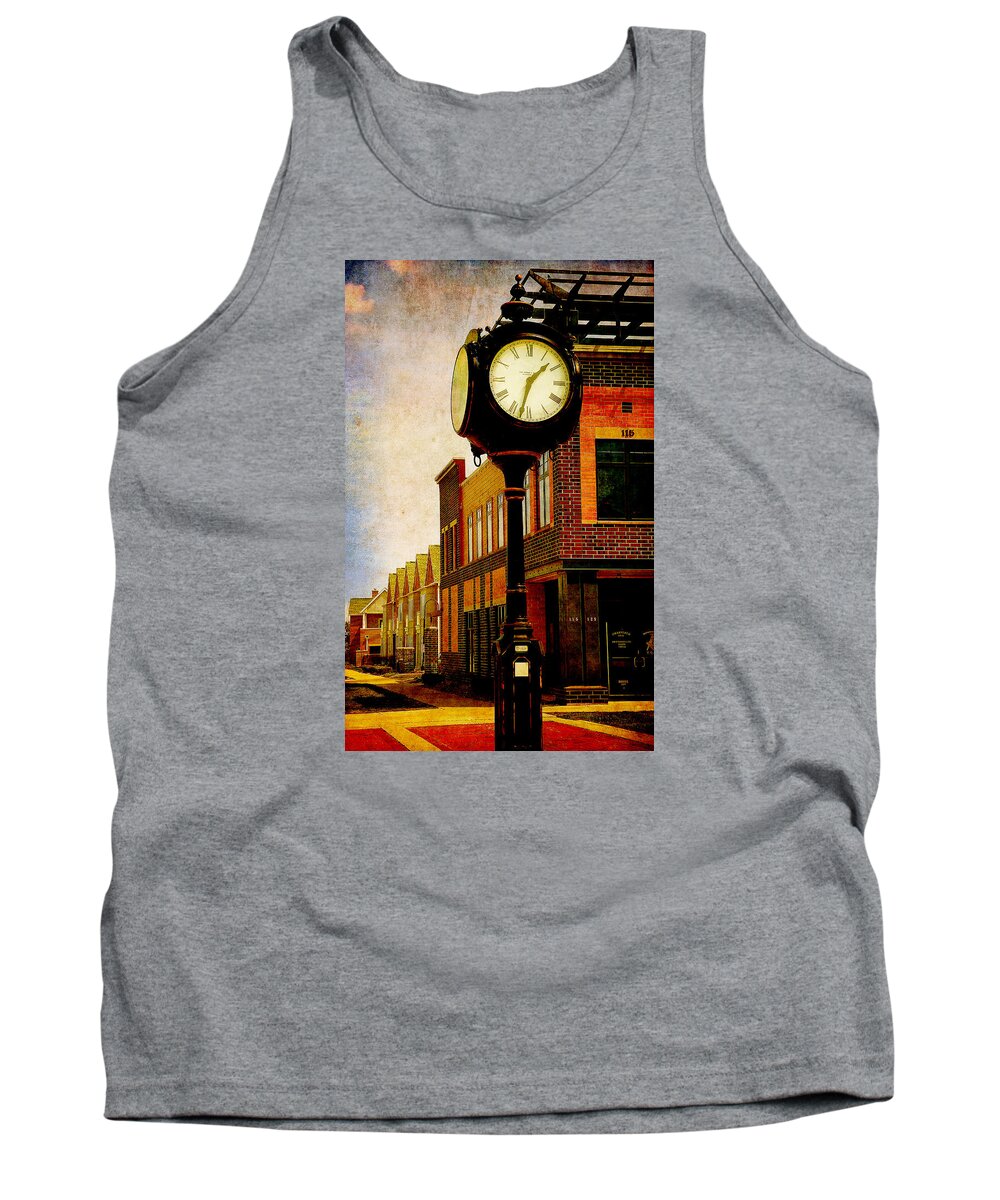 Time Tank Top featuring the photograph the Town Clock by Milena Ilieva