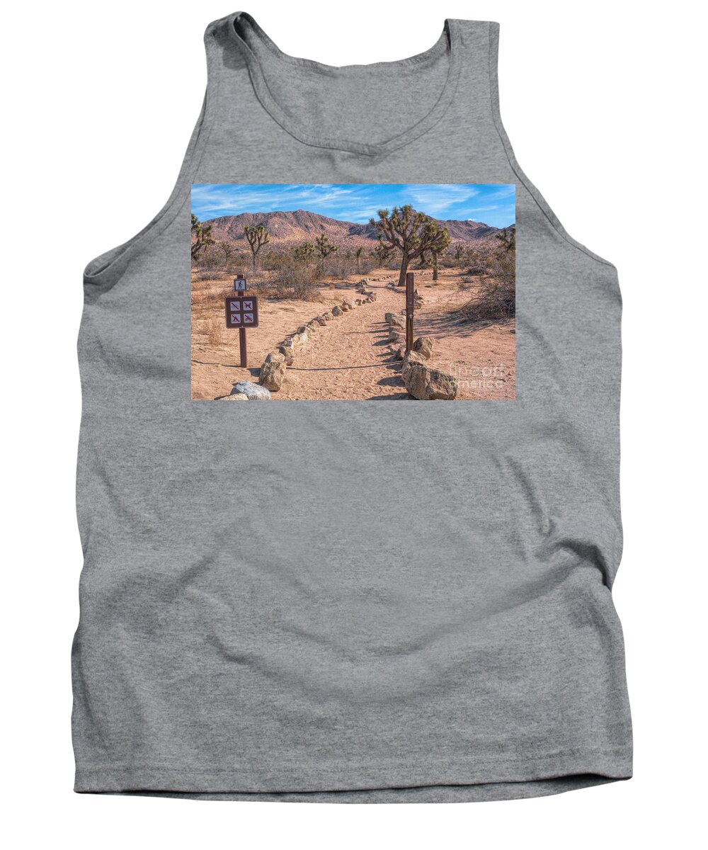 The Trailhead; Trail; Path; Hiking; Adventure; Little Butte; Saddleback Butte State Park; Rocks; Trees; Green; Brown; Yellow; Joe Lach Tank Top featuring the photograph The Trailhead by Joe Lach