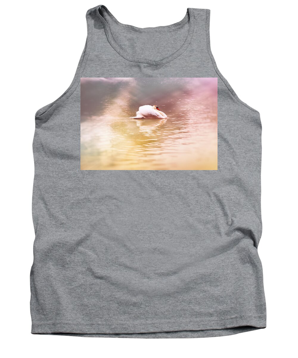 Swan Tank Top featuring the photograph The White Pearl by Jaroslav Buna