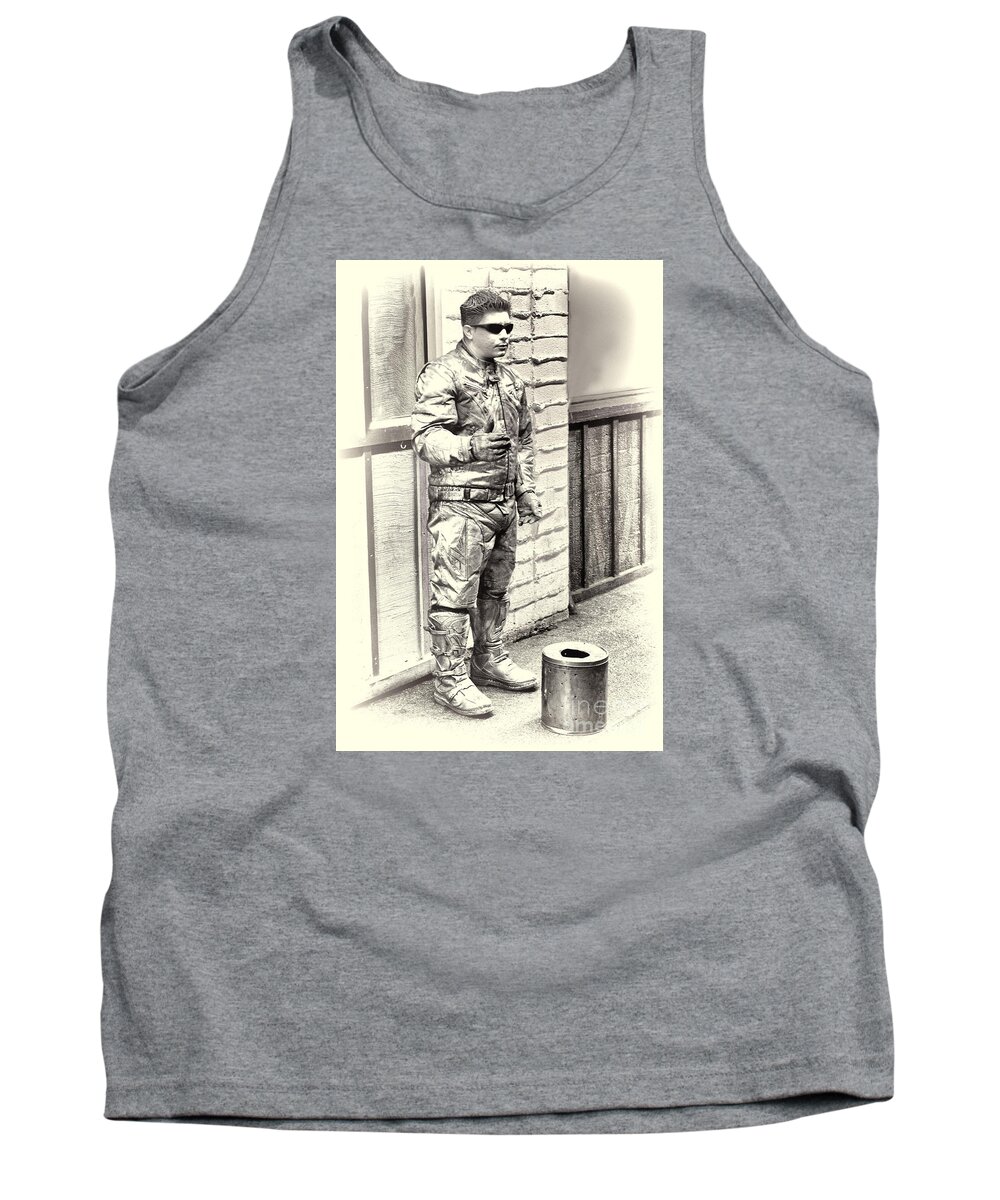 Man. Young Tank Top featuring the photograph The Young Man in Los Vages by Linda Phelps