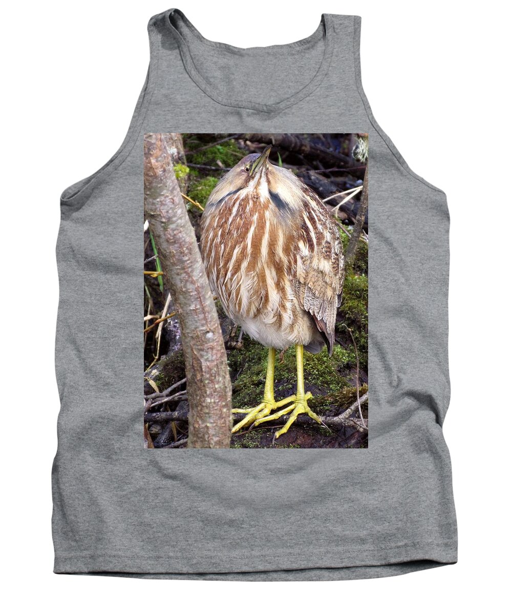 American Bittern Tank Top featuring the photograph These Boots Will Walk All Over You by I'ina Van Lawick