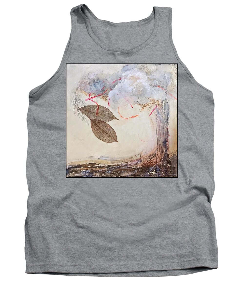 Abstract Prints Tank Top featuring the mixed media This time he said I love you in such a different way by Delona Seserman