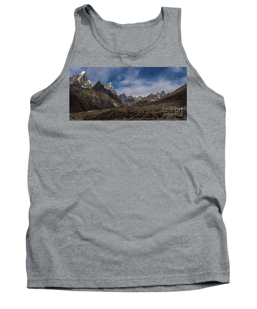 Everest Tank Top featuring the photograph Thokla Pass Nepal by Mike Reid