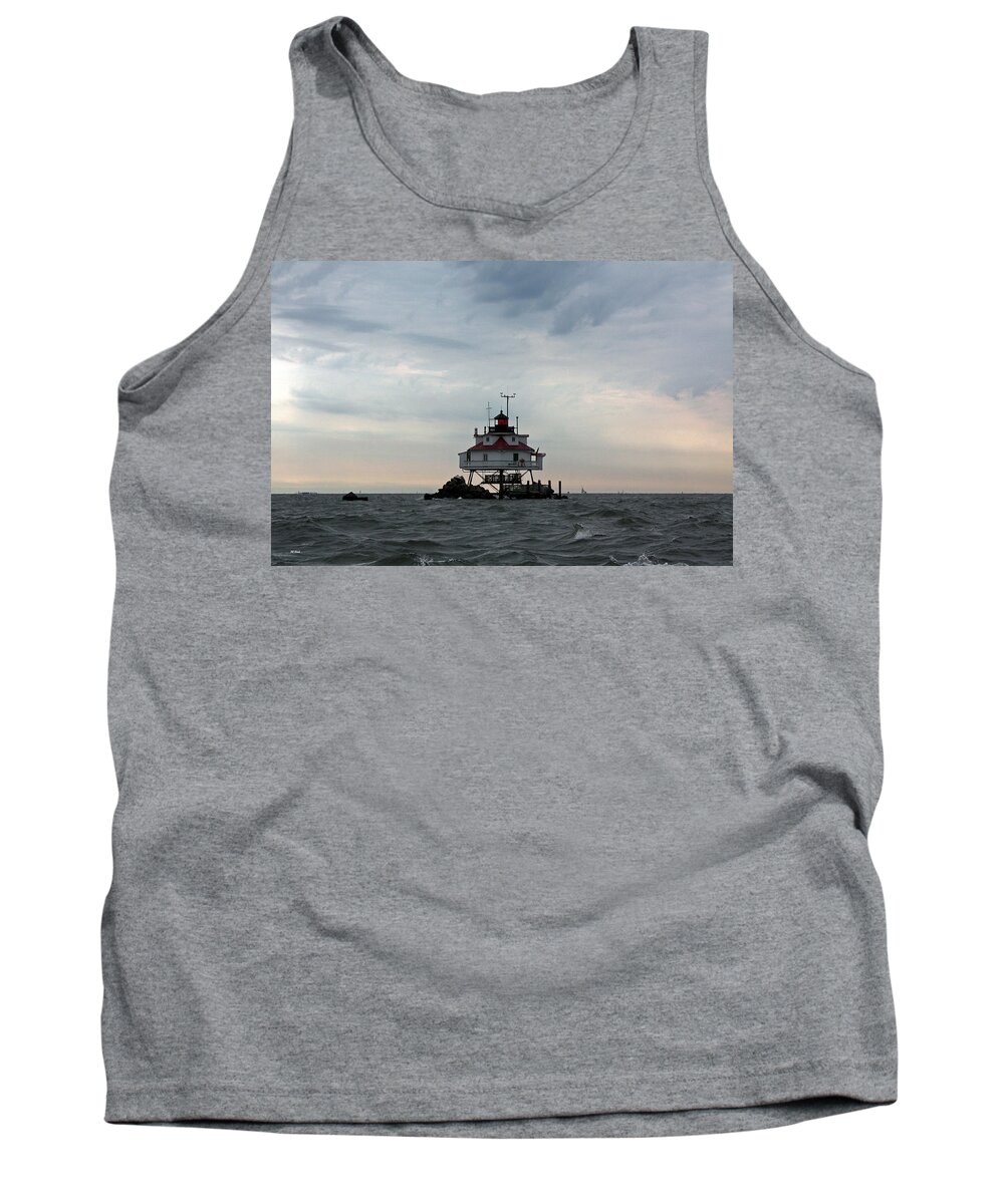 Thomas Tank Top featuring the photograph Thomas Point Shoal Lighthouse - Icon of the Chesapeake Bay by Ronald Reid