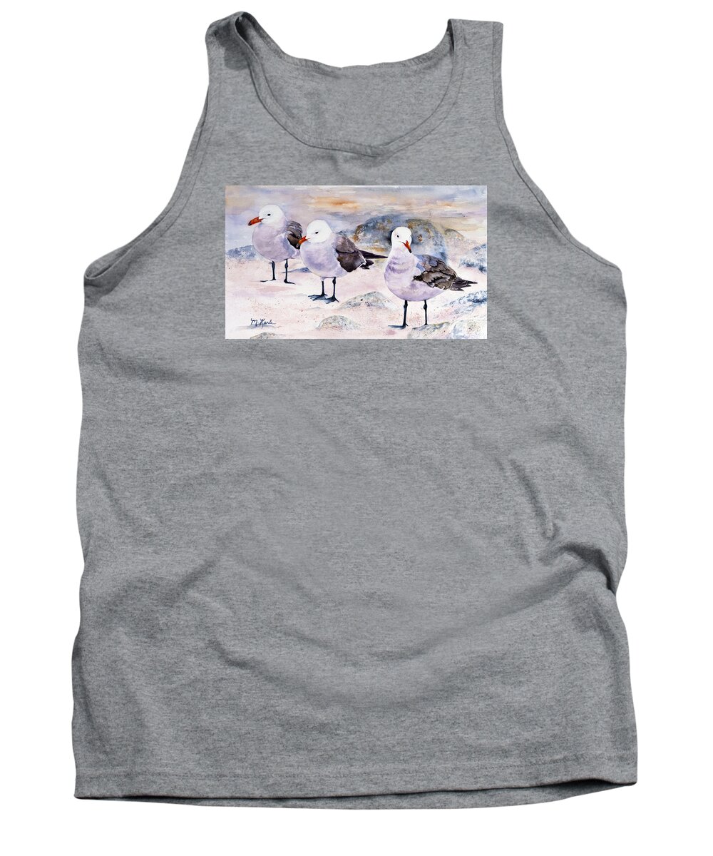 Birds Tank Top featuring the painting Three Carmelites by Marsha Karle
