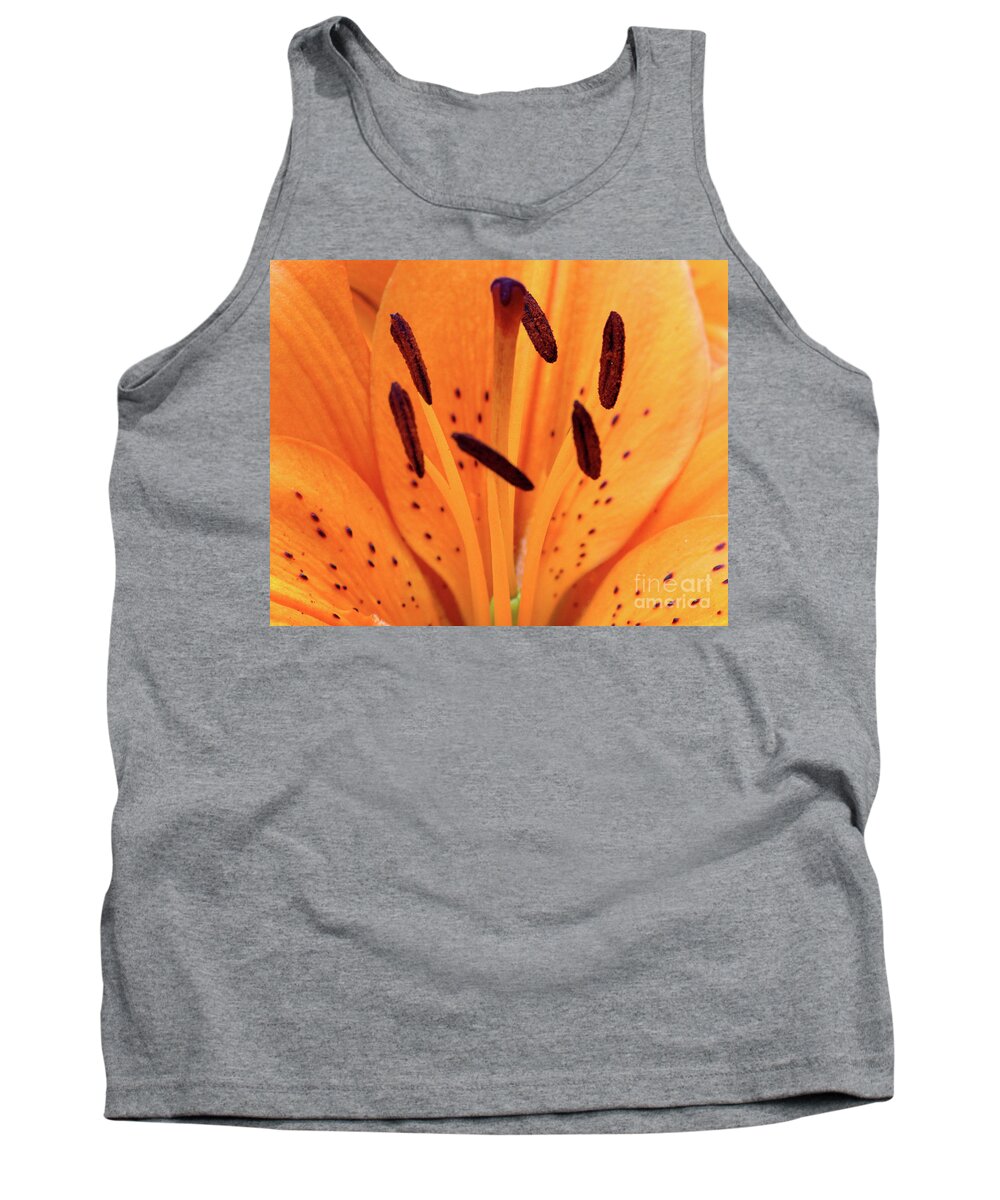 Flora Tank Top featuring the photograph Tiger Macro by Stephen Melia