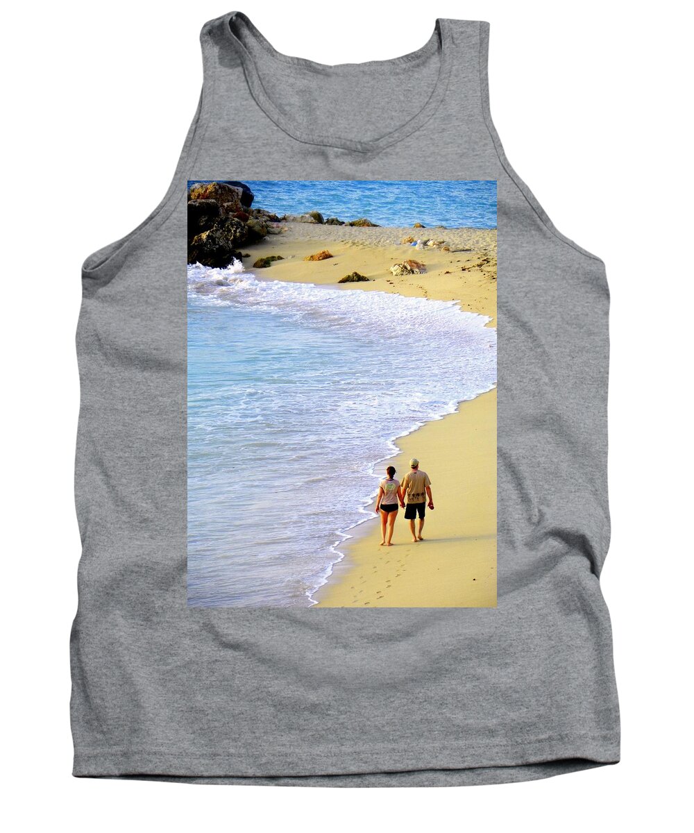 Couples In Love Tank Top featuring the photograph Together Alone by Karen Wiles