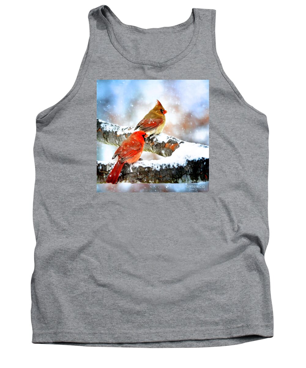 Nature Tank Top featuring the photograph Together In The Snow by Nava Thompson