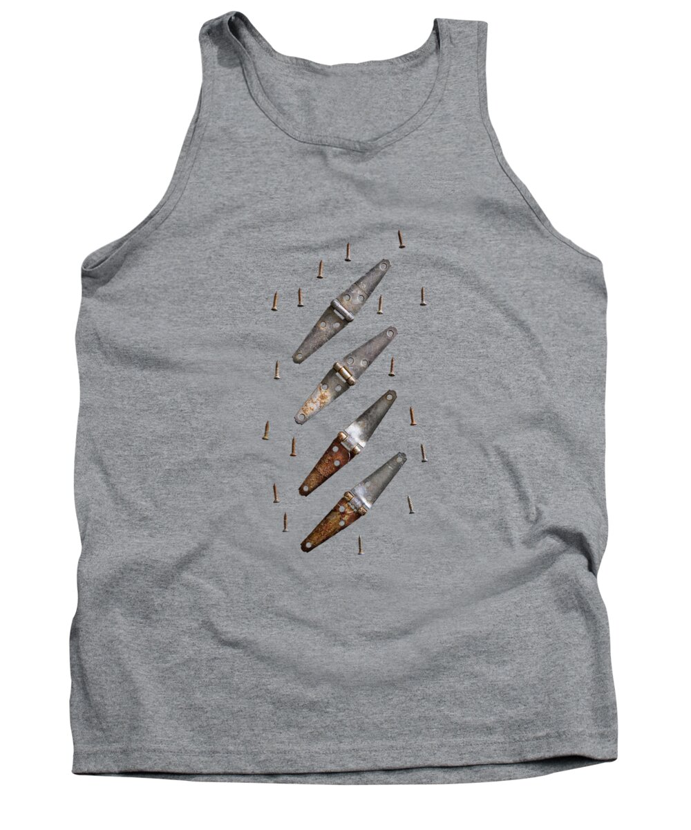 Art Tank Top featuring the photograph Tools On Wood 48 on BW by YoPedro