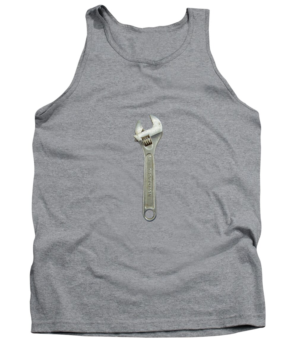 Art Tank Top featuring the photograph Tools On Wood 67 on BW by YoPedro