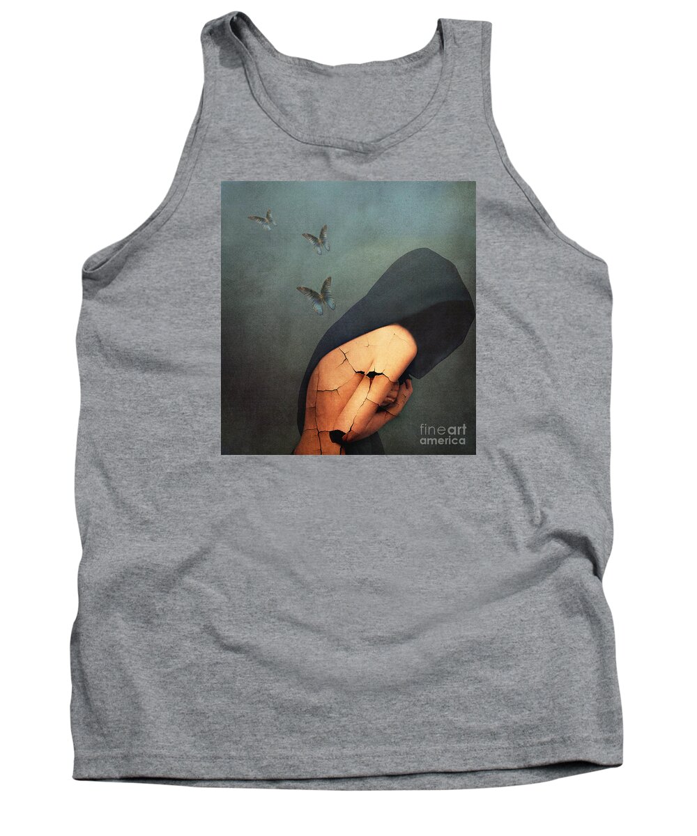 Emotive Tank Top featuring the painting Torment by Jacky Gerritsen