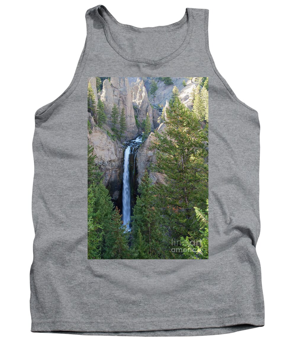 Tower Falls Tank Top featuring the photograph Tower Falls by Bob Phillips