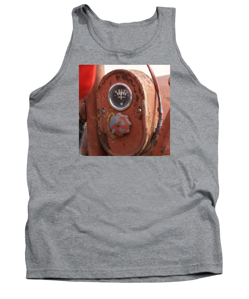 Farmall Tractor Tank Top featuring the photograph Tractor gage by Toni Berry